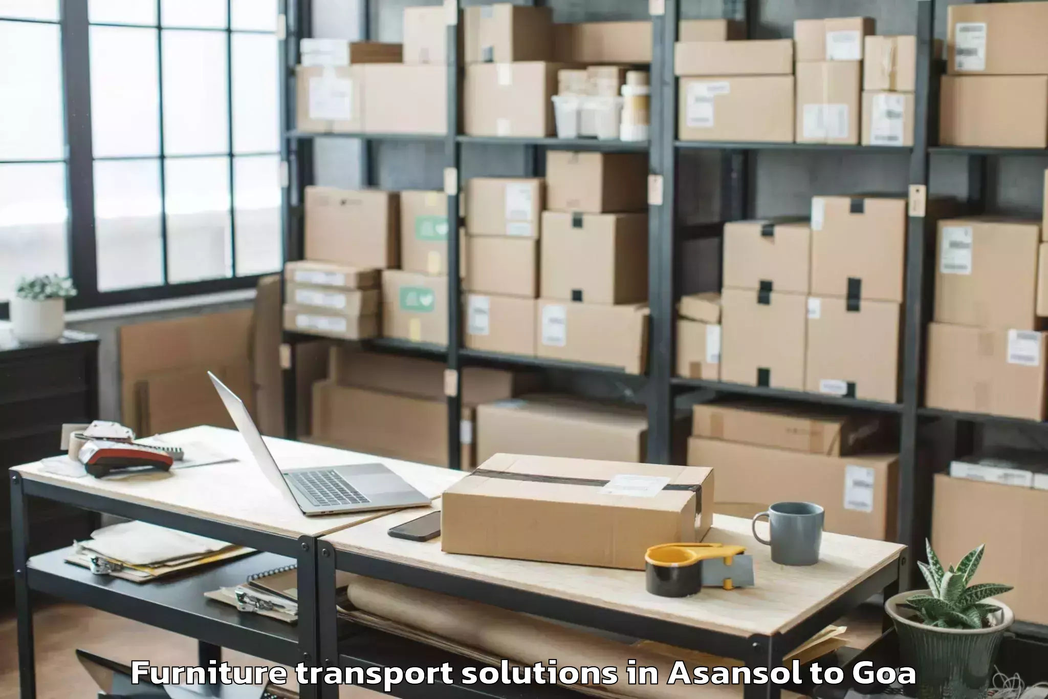 Reliable Asansol to Sanquelim Furniture Transport Solutions